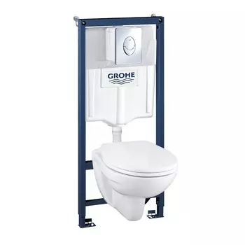 Подвесной унитаз с инсталляцией Grohe Solido 39192000