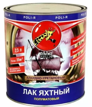 Poli-R 2.5 л, Лак яхтный