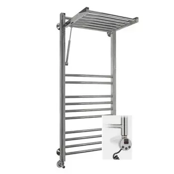 Полотенцесушитель электрический Terminus Валенсия П18 с поднимающейся полкой 500х1200 мм