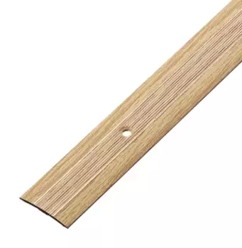 Порог (дуб), 30х1800 мм, алюминиевый стыкоперекрывающий