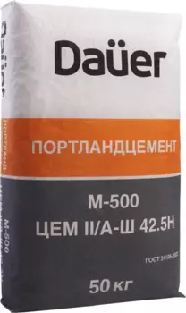 Портландцемент Dauer М500 Д20 ЦEM II/А-Ш 42.5Н 50 кг