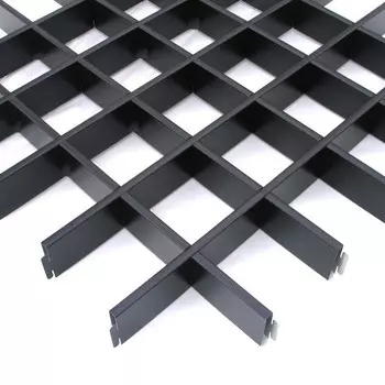 Потолок грильято Cesal CL Эконом (черный), 86х86х37 мм