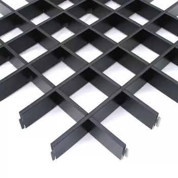 Потолок грильято Cesal Классический Эконом черный 150х150х40 мм