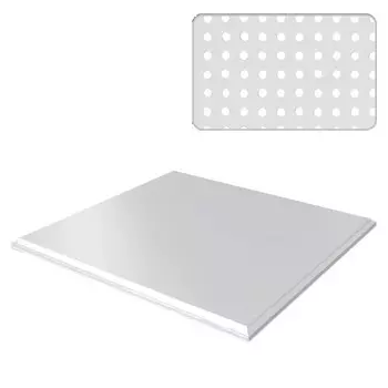 Потолок кассетный Cesal Profi Tegular K90 с перфорацией (белый), 595х595 мм