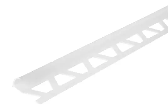 Профиль для плитки наружный угловой белый 8х8х2500 мм