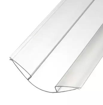 Профиль для поликарбоната коньковый 4-6 мм прозрачный 6 м