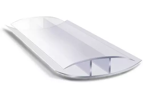 Профиль для поликарбоната соединительный Н-образный Кинпласт 10 мм (прозрачный), длина 6 м