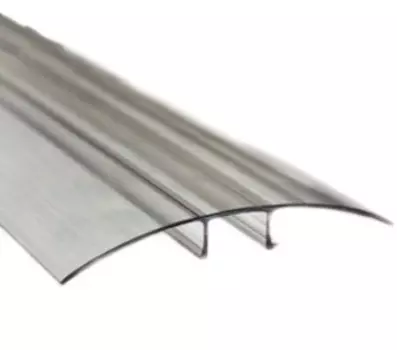 Профиль для поликарбоната соединительный разъемный Кинпласт ″крышка″ 6-16 мм (прозрачный), длина 6 м