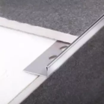 Профиль L-образный из нержавеющей стали Jeca SL005-12H SG серебро глянец 2.7 м