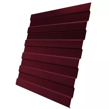Профнастил C8 Железный Форт Pe 0.45 мм RAL 3005 винно-красный