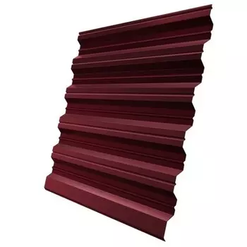 Профнастил НС35 Железный Форт Pe 0.5 мм RAL 3005 винно-красный
