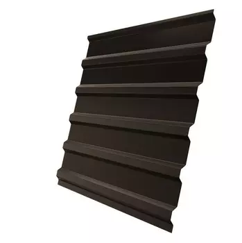 Профнастил С20 Железный Форт Satin 0.5 мм RR 32 темно-коричневый