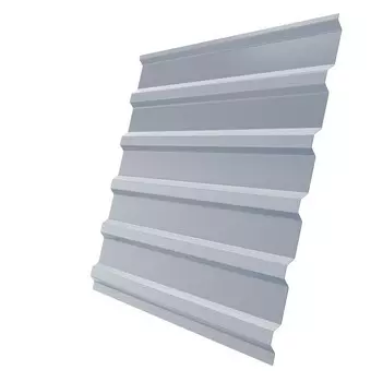 Профнастил С20 Железный Форт Satin 0.5 мм RAL 9006 бело-алюминиевый