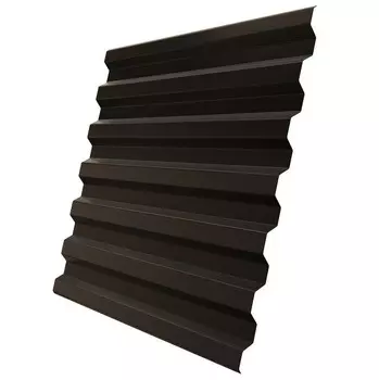 Профнастил С21 Железный Форт Satin 0.5 мм RR32 темно-коричневый