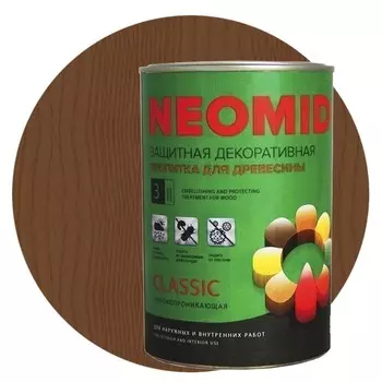 Пропитка для древесины Neomid Bio Color Classic Орех 0.9 л
