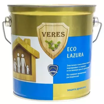 Пропитка для древесины Veres Eco Lazura № 12 Белая 2.5 л