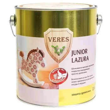 Пропитка для древесины Veres Junior Lazura №1 Бесцветная 2.5 л