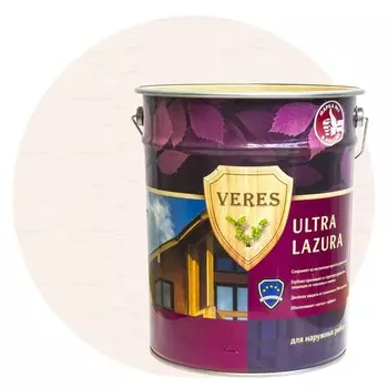 Пропитка для древесины Veres Ultra Lazura № 12 Белый 20 л