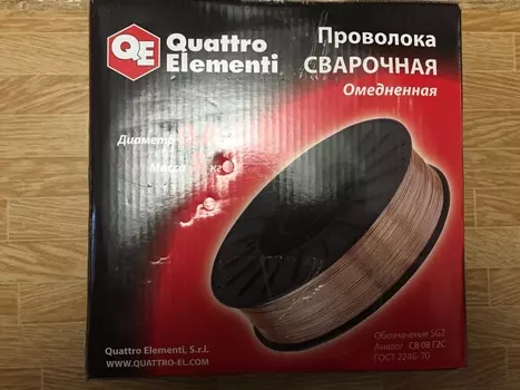 Проволока сварочная омедненная QUATTRO ELEMENTI 770-353 0.8 мм 5 кг