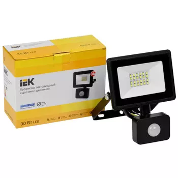 Прожектор светодиодный IEK СДО 06-30Д с датчиком движения IP54 6500K