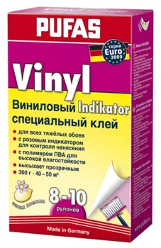 Pufas Euro 3000 Vinyl Indikator, 300 г, Обойный клей виниловый