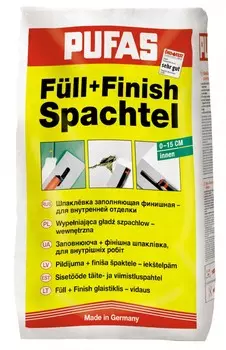 Pufas Füll+Finish 20 кг, Шпатлевка гипсовая финишная (белая)