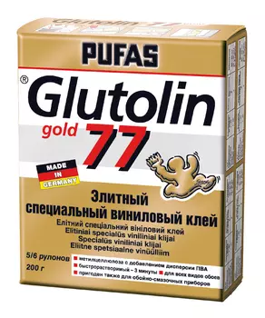 Pufas Glutolin Gold 77 200 г, Обойный клей для всех видов легких обоев,