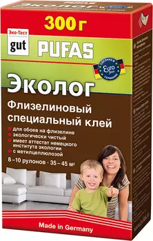 Pufas Эколог 300 г, Клей обойный флизелиновый специальный,