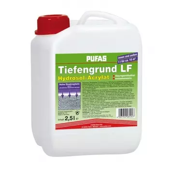 Pufas Tiefgrund LF, 5 л, Грунтовка укрепляющая гидрозол-акрилатный