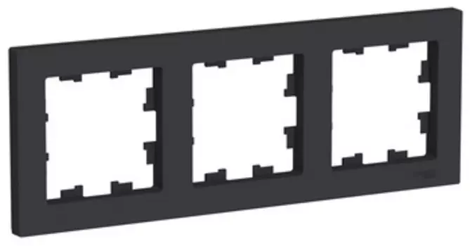 Рамка 3 местная ATN001001 Schneider Electric AtlasDesign карбон