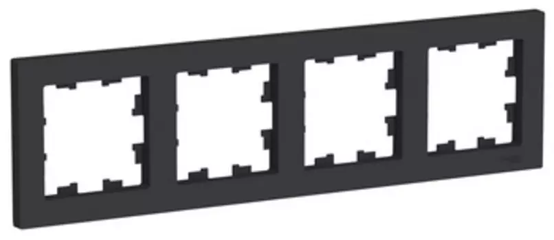 Рамка 4 местная ATN001001 Schneider Electric AtlasDesign карбон