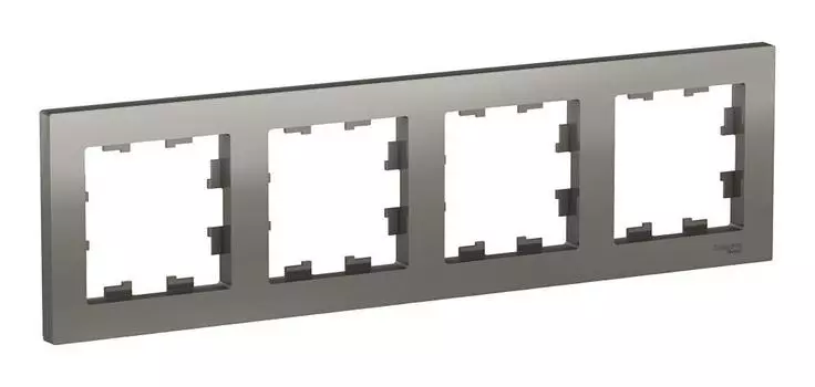 Рамка 4 поста Schneider Electric AtlasDesign ATN000904 сталь