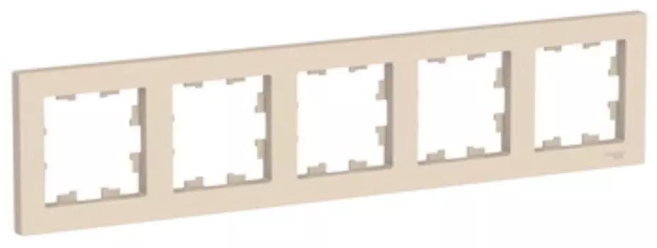 Рамка 5 местная ATN001001 Schneider Electric AtlasDesign бежевый