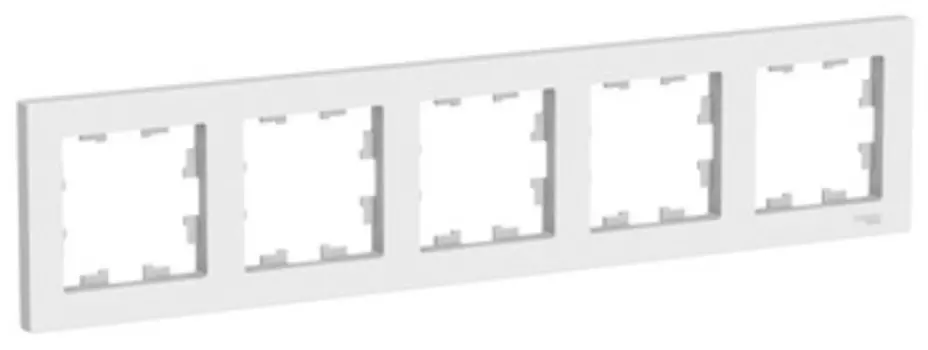 Рамка 5 местная ATN001001 Schneider Electric AtlasDesign белая