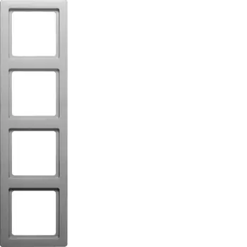 Рамка четверная Berker Q.1. алюминий с эффектом бархата 10146084