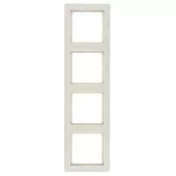 Рамка четверная Berker Q.1. слоновая кость с эффектом бархата 10146082