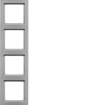 Рамка четверная Berker Q.3. алюминий с эффектом бархата 10146094