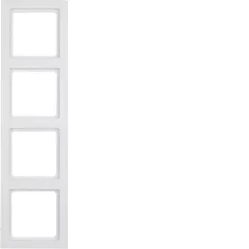 Рамка четверная Berker Q.3 полярная белизна с эффектом бархата 10146099