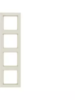 Рамка четверная Berker Q.3. слоновая кость с эффектом бархата 10146092