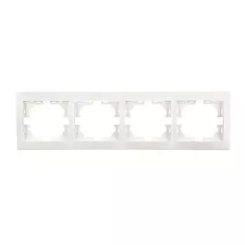 Рамка четырехместная Lezard Mira 701-0200-149 белая