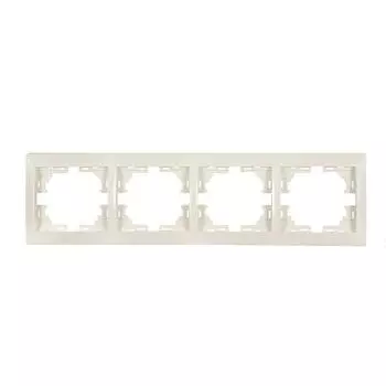 Рамка четырехместная Lezard Mira 701-0300-149 крем