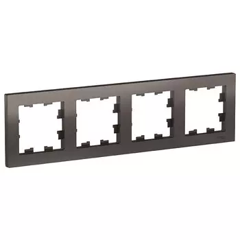Рамка четырехместная Schneider Electric AtlasDesign ATN000604 мокко