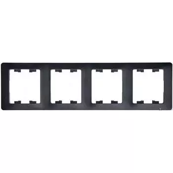Рамка четырехместная Schneider Electric Glossa GSL000704 антрацит