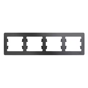 Рамка четырехместная Schneider Electric Glossa GSL001304 графит