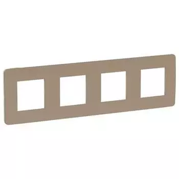 Рамка четырехместная Schneider Electric Unica Studio Color NU280827 песочная/бежевая