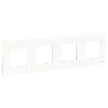 Рамка четырехместная Schneider Electric Unica Studio NU200818 белая