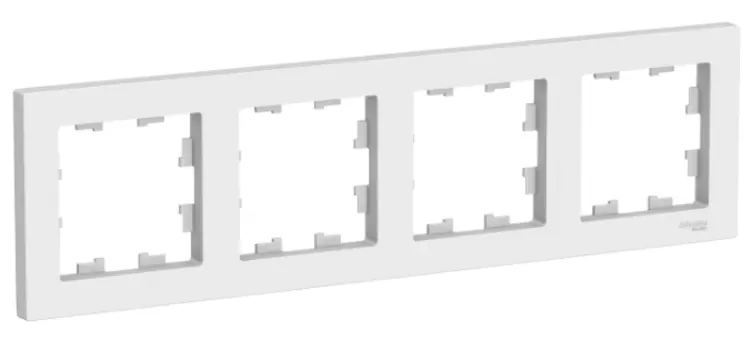 Рамка для розетки 4-ая Schneider Electric SE Atlas Design белая