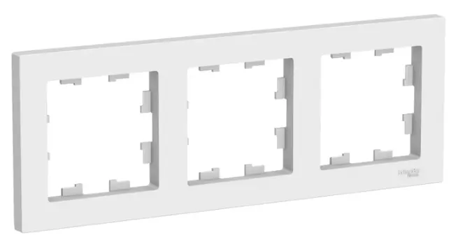 Рамка для розетки тройная Schneider Electric SE Atlas Design белая