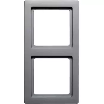 Рамка двойная Berker Q.1. алюминий с эффектом бархата 10126084