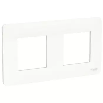 Рамка двухместная белая NU200418 Schneider Unica New